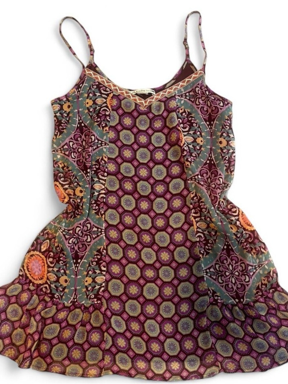 American Rag Purple Multi-Color Printed Mini Dress
